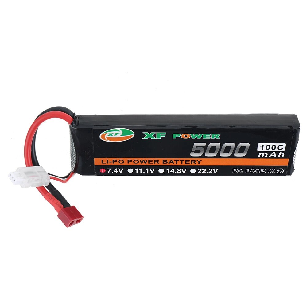 XF POWER 7,4 в 5000 мач 100C 2S lipo батарея разъем T deans для RC дрон - скидка