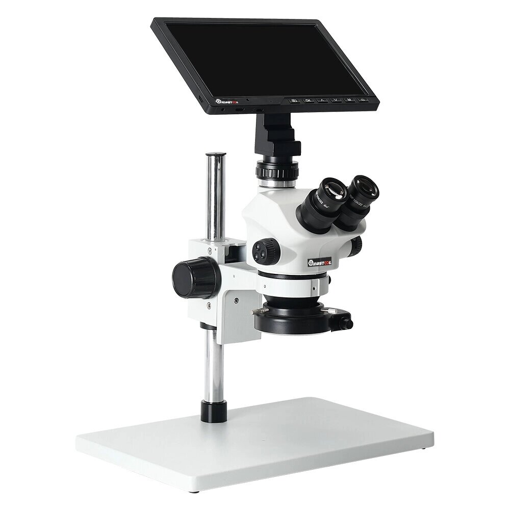 7-50X High-Definition Trinocular Stereo Microscope With 10-inch Integrated Microscope Camera For Mobile Phone Repair Ide - отзывы