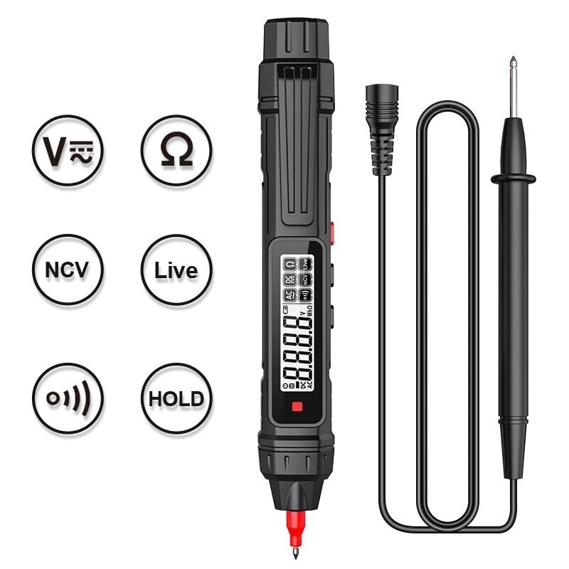 MESTEK Ручка Тип Цифровой Мультиметр 4000 отсчетов NCV Multimetro AC/DC Сопротивление напряжению Диод Непрерывность Тест - гарантия