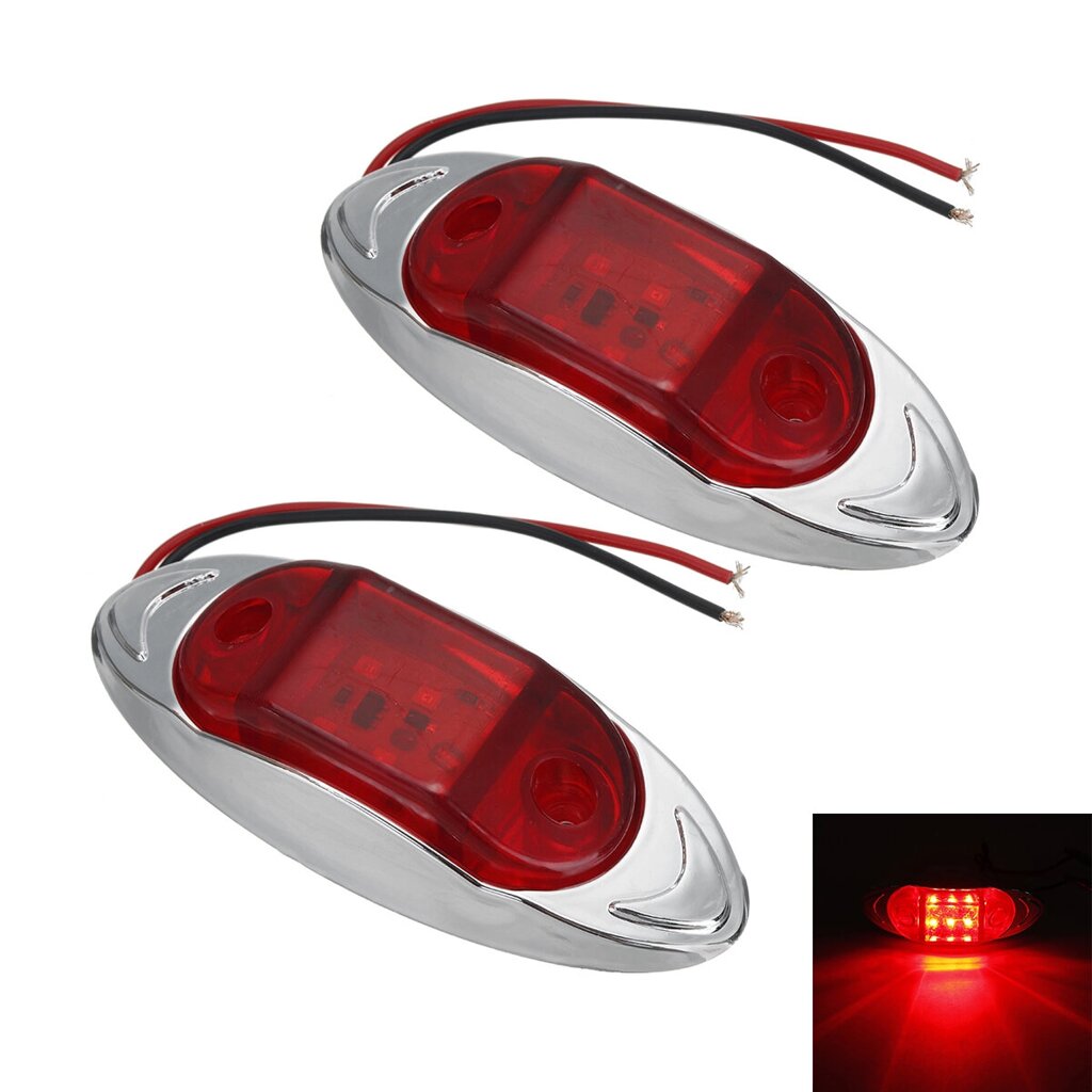 2PCS 24V 6LED индикатор габаритных огней Авто прицеп грузовик фургон Лампа - заказать