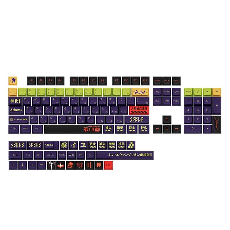 135 ключей EVA13 № 13 PBT Keycap Set XDA Profile Sublimation Японские пользовательские колпачки для клавиатур Механическ - преимущества