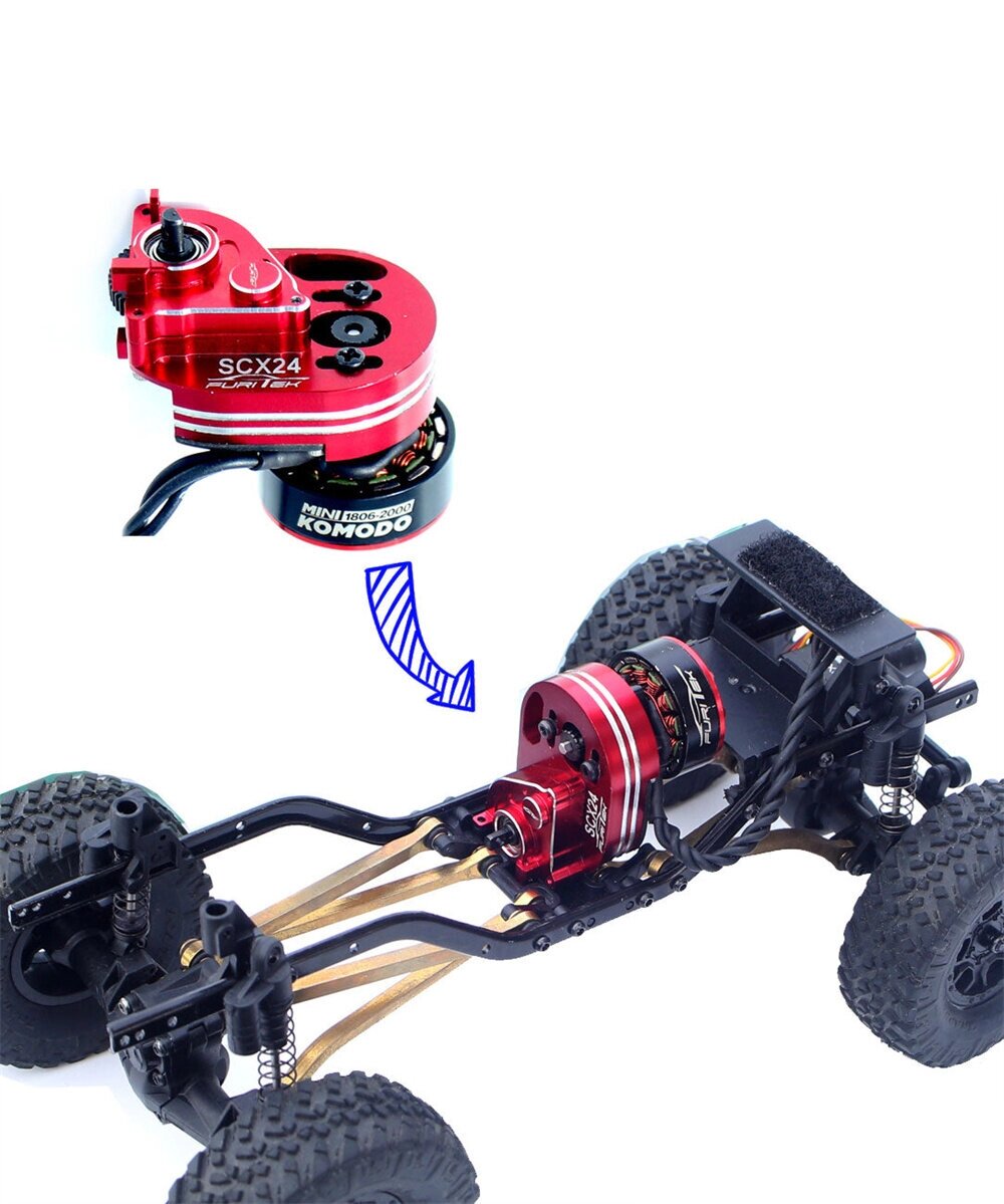 Коробка передач FURITEK Mini Stellar с Mini KOMODO Бесколлекторный мотор для SCX24 1/24 Micro Rock Crawler RC Авто Запча - акции