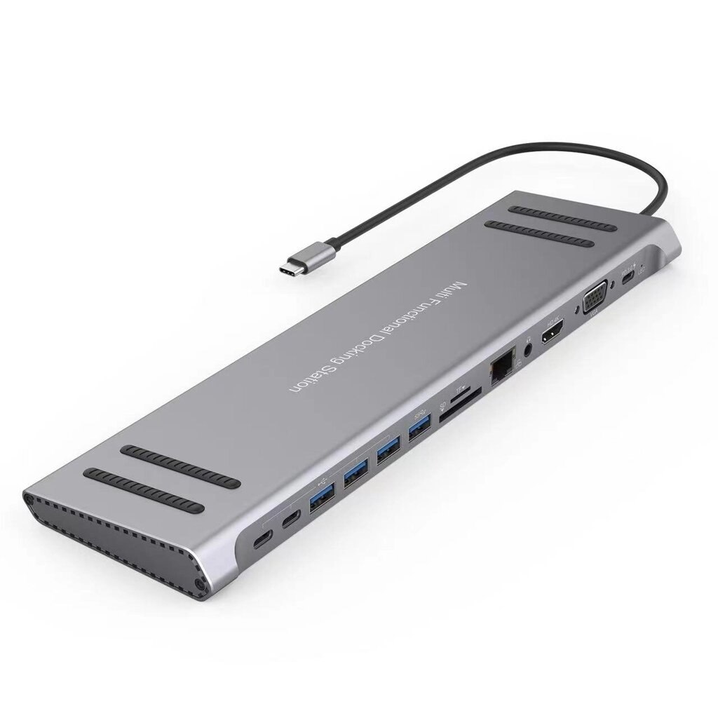 Сетевой концентратор док-станции USB C 13 в 1 с HDMI VGA PD 3.0 USB C 10/100M Gigabit Подставка для ноутбука Mac. Book iPa - выбрать