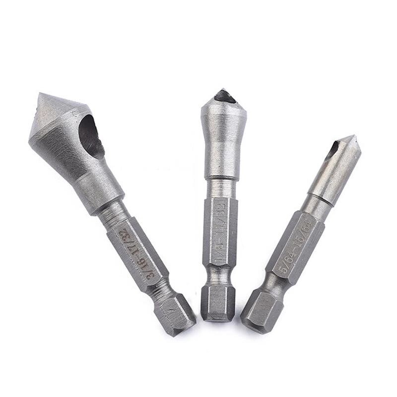 Drillpro 3pcs Countersink Drill Bit HSS Deburring Drill Bit Woodworking Metal Tool - характеристики