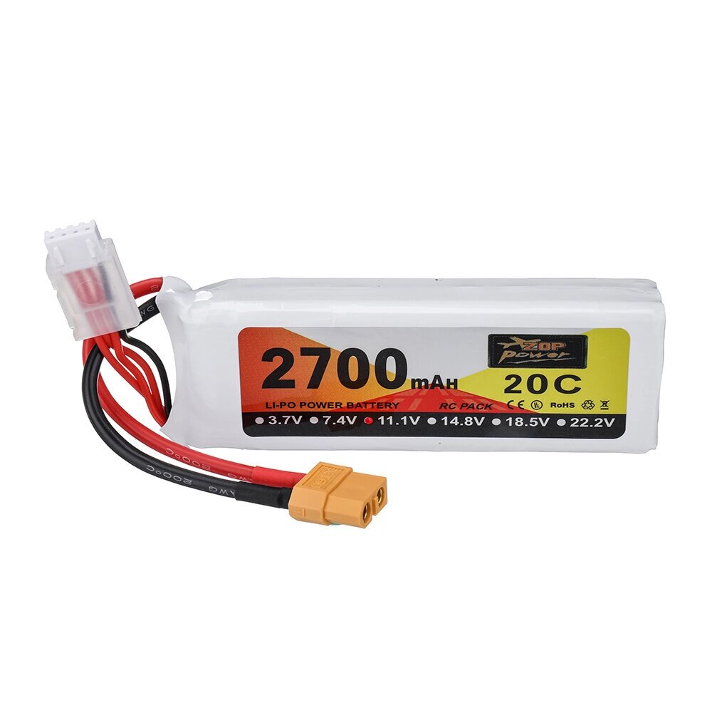 ZOP POWER 11.1V 2700mah 30C 3S lipo батарея разъем XT60 для RC дрон - выбрать