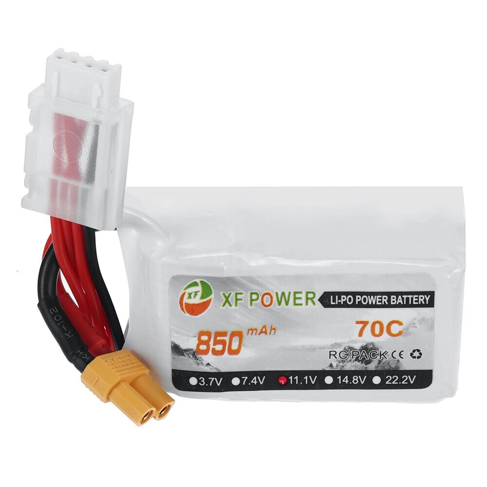 XF Power 11,1 В 850 мАч 70C 3S LiPo Батарея XT30 Штекер для RC Дрон - Bangg