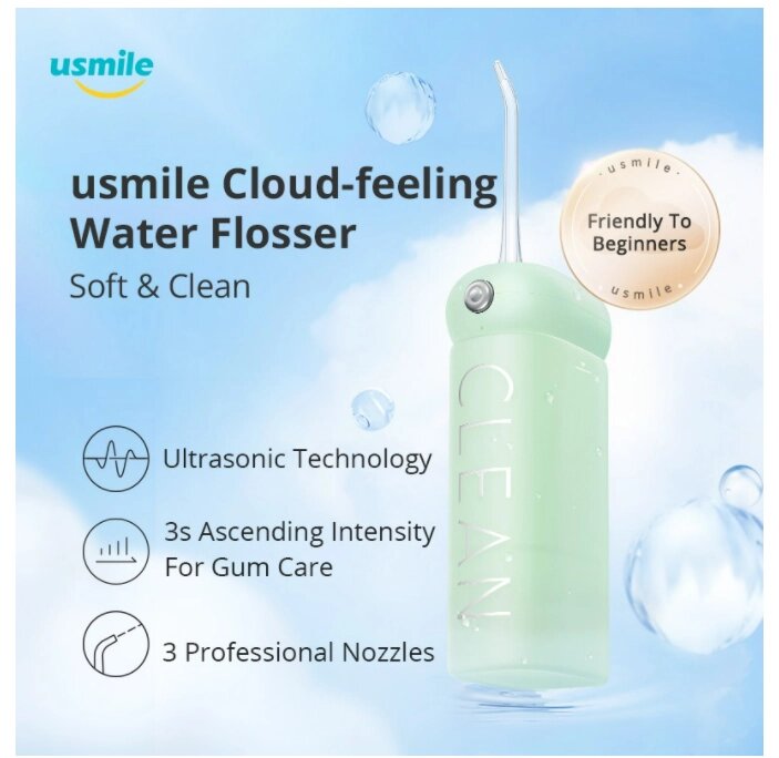 Usmile CY1 Зубная шайба 180 мл Три профессиональные насадки Water Flosser Портативный ручной электрический зубной омыват - Андижан