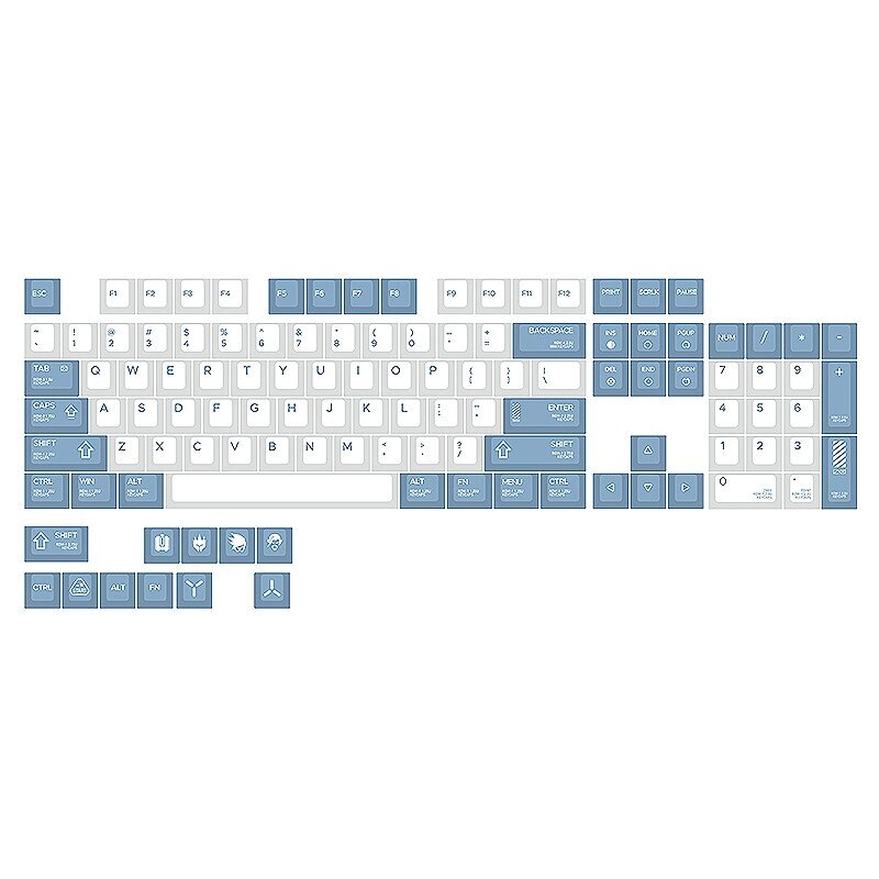 115 Keys Science Theme Keycap Set Вишневый профиль PBT Sublimation Key Caps Набор для 61/64/68/71/84/87/98/104 Клавиатур - описание