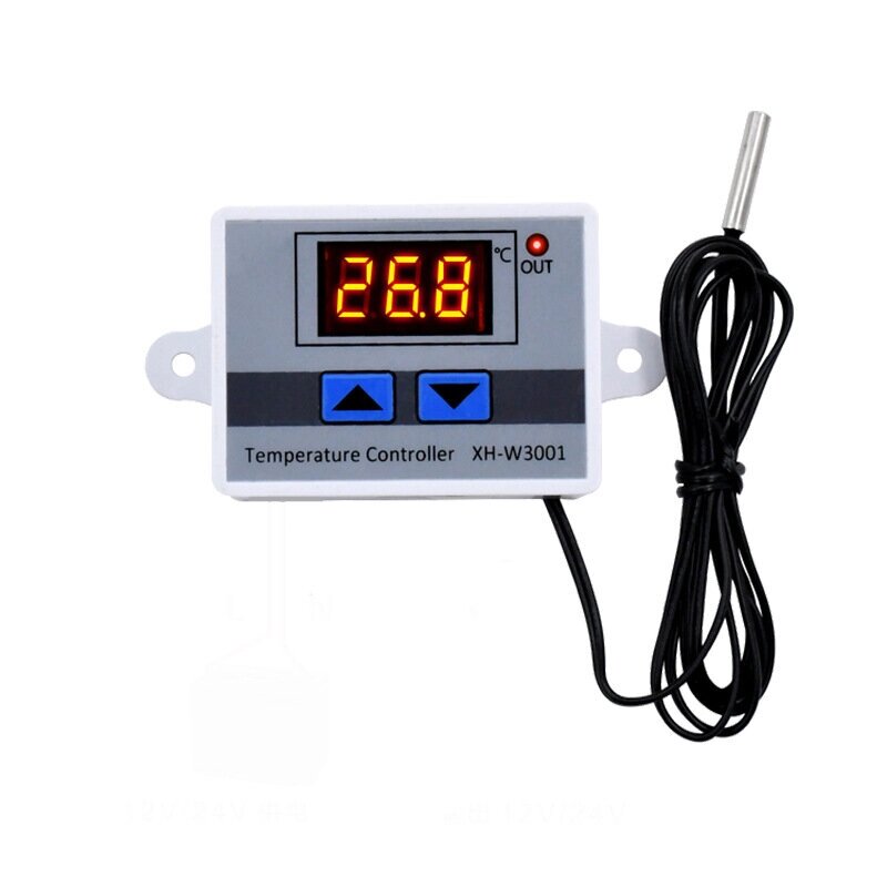 XH-W3001 10A 12V 24V 220V AC Digital LED Temperature Controller for Incubator Cooling Heating Switch Thermostat NTC Sens - наличие