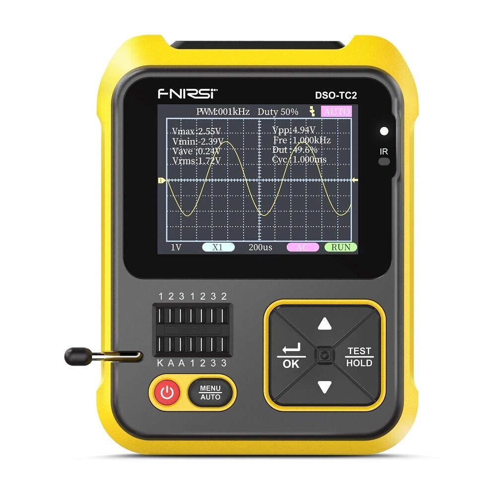 FNIRSI DSO-TC2 Handheld Digital Oscilloscope LCR Meter Graphic Display Transistor Tester 2.4-inch TFT Color Screen LED B - акции