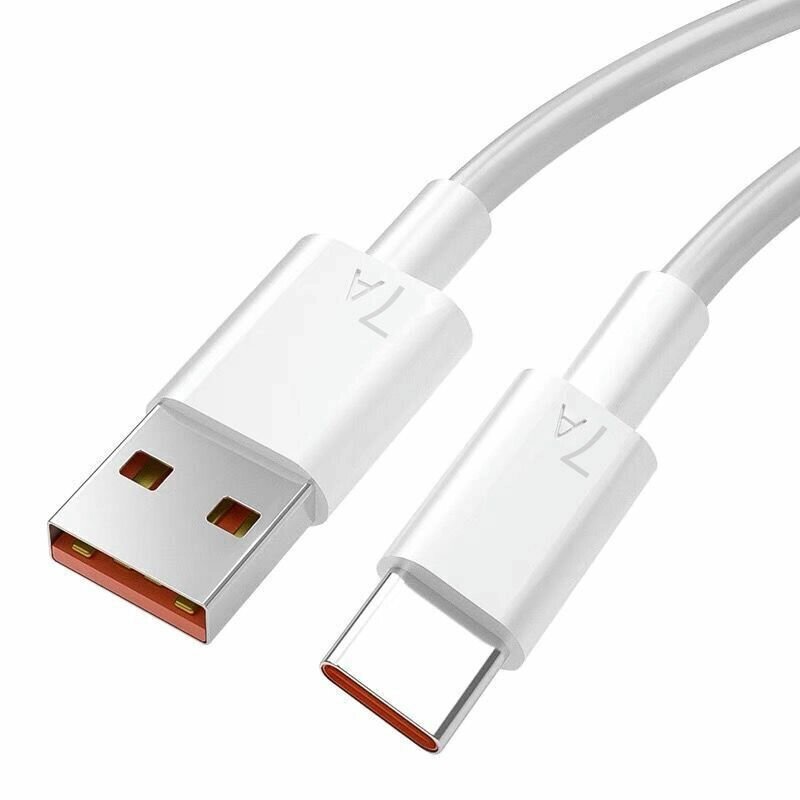 7A USB to Тип-c Кабель Support 6A/7A Fast Charging Data Transmission Protocol PVC Core Line 0.25M/1M/2M Long for Huawei - распродажа