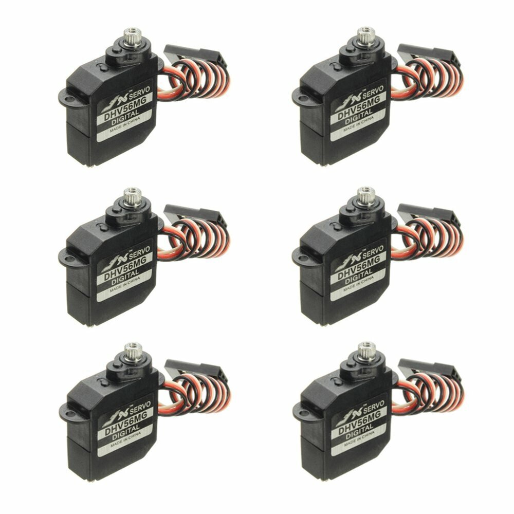 6PCS JX Сервопривод DHV56MG 5.6g DS Digital Coreless MG Metal Gear HV Сервопривод 1.2 кг 0.10сек для самолета RC - интернет магазин