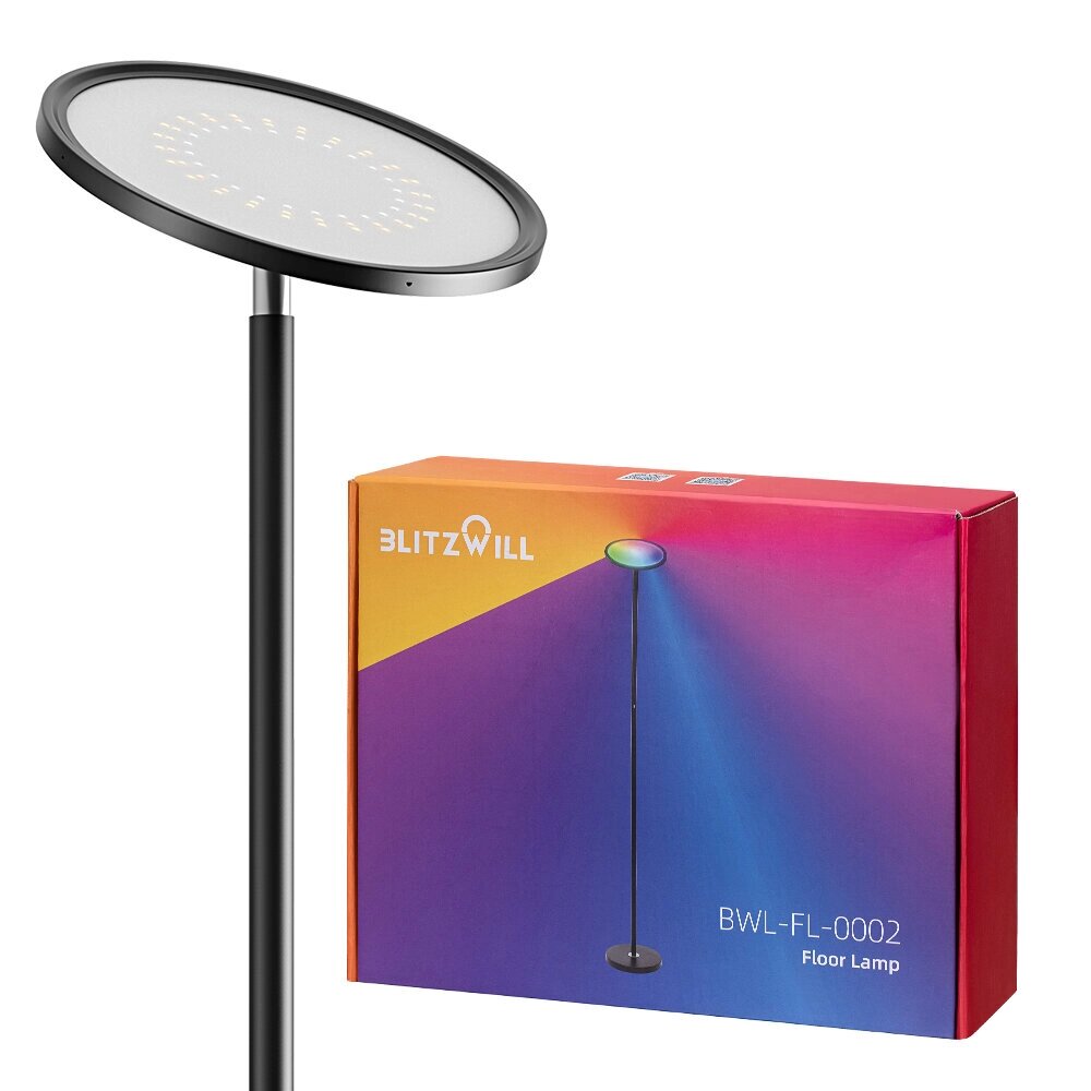 BLITZWILL БВЛ-фЛ-0002 25W 2700K~6500K+RGB Smart Floor Лампа Плавное затемнение до 2000LM Управление через приложение Гол - розница