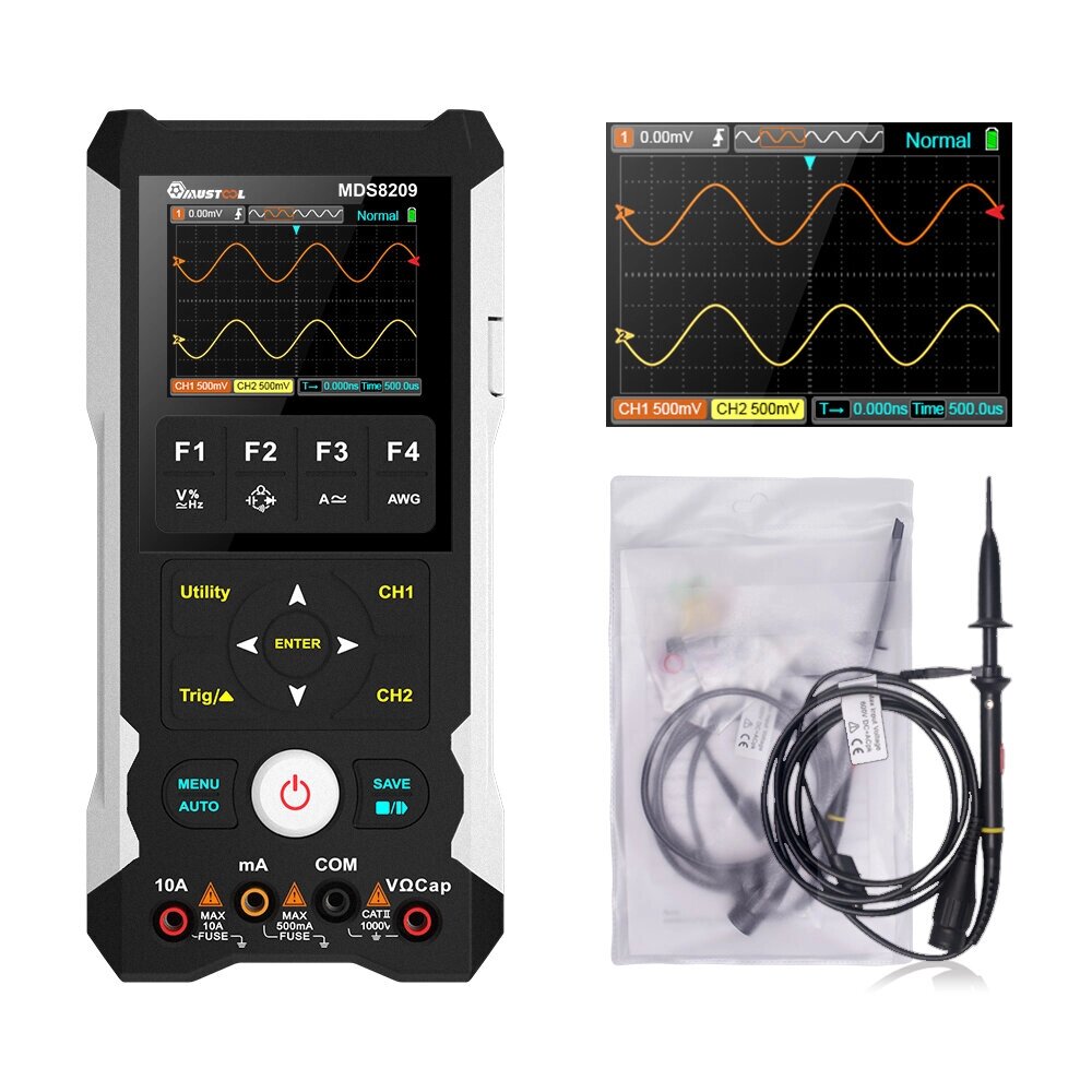 MUSTOOL MDS8209 OSC + DMM + Генератор сигналов 3 in 1 80MHz/50MHz Bandwidth Dual Channel Handheld Oscilloscope Innovativ - интернет магазин