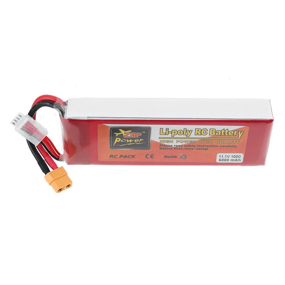 ZOP POWER 11.1V 6000mah 100C 3S lipo батарея разъем XT60 для RC дрон - особенности