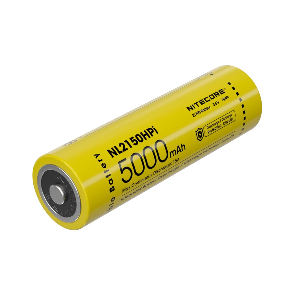 1 шт. NITECORE NL2150HPi 21700 литий-ионный Батарея 5000 мАч 15A Type-C USB зарядка аккумуляторная Батарея для фонарей E - распродажа