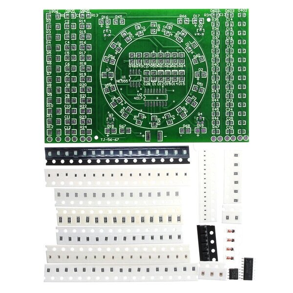 5Pcs DIY SMD Вращающийся LED Компоненты SMD Пайка Практика обучения навыкам практики Набор - наличие