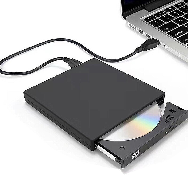 USB2.0 Портативный внешний DVD-привод для оптических дисков 24-кратная высокоскоростная запись Интеллектуальное шумопода - заказать