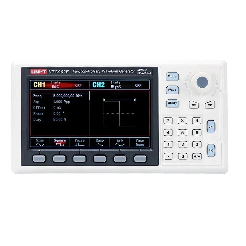 UNI-T UTG932E UTG962E Function Arbitrary Waveform Generator Signal Source Dual Канал 200MS/s 14bits Frequency Meter 30Mh - особенности