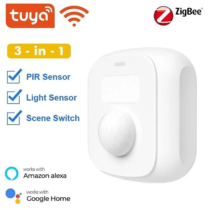 Tuya Wifi Zigbe Mini Датчик Корпус PIR Датчик С подсветкой Датчик Функция переключения сцен Приложение Smart Life Поддер - доставка