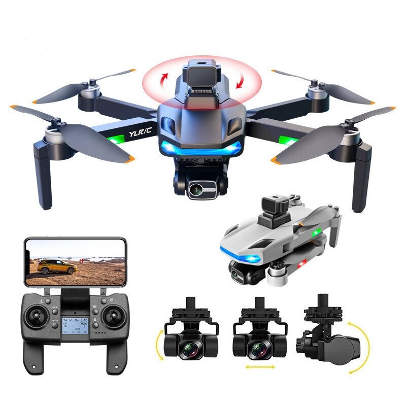 YLR/C S135 GPS 5G WiFi FPV with 8K HD ESC Dual Camera 3-axis EIS Gimbal 360° Obstacle Avoidance Brushless Foldable RC Dr - доставка