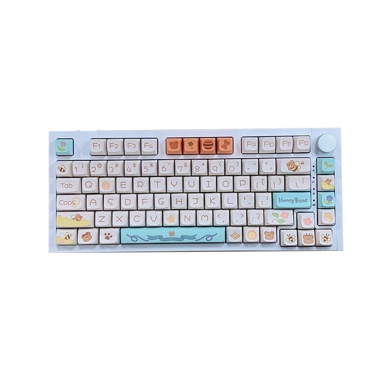 SPYSELF 131 Keys Honey Bear PBT Keycap Set ФА Profile Пятисторонняя сублимация Custom Keycaps для клавиатур Механический - интернет магазин