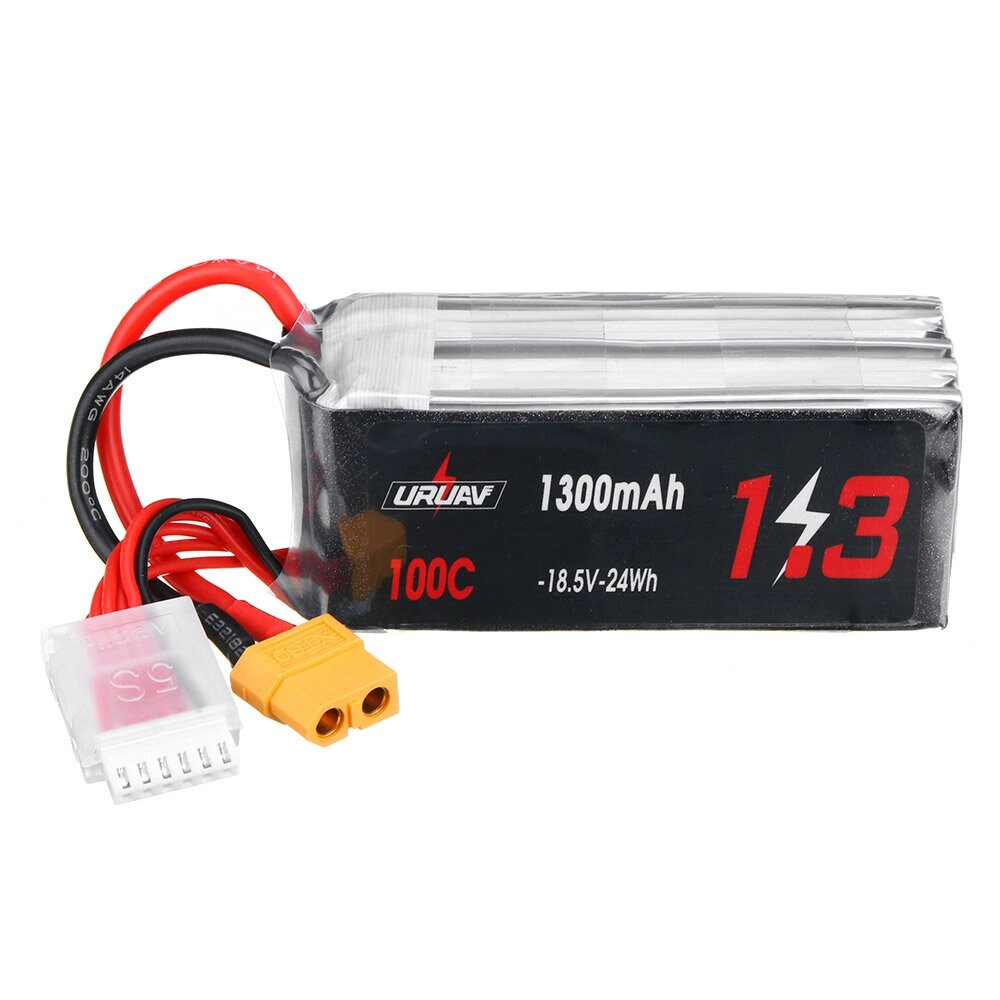 URUAV 18.5V 1300mah 100C 5S lipo батарея XT60 разъем для RC дрон - гарантия