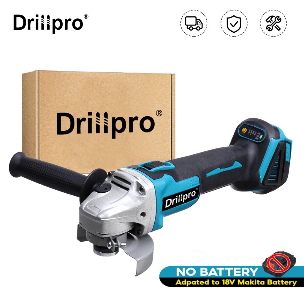 Drillpro 800 Вт с регулируемой скоростью Бесколлекторный Угловая шлифовальная машина 100 мм/125 мм электрическая шлифова - акции