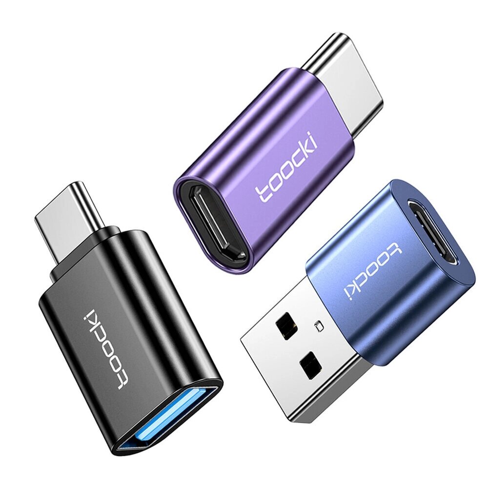 Toocki USB-C в Micro/USB-A в USB-C/USB-C в USB-A Адаптер-конвертер для Xiaomi для Samsung Huawei OTG Коннектор - Андижан