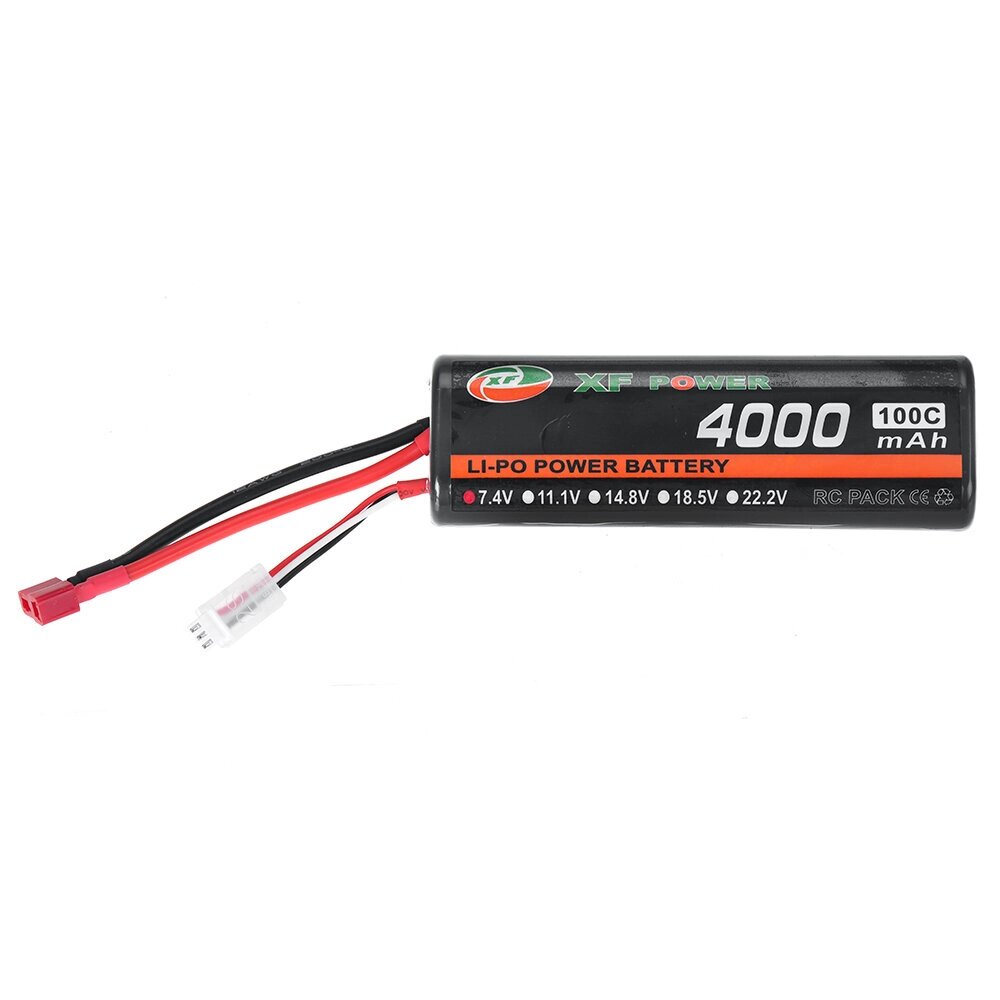 XF Power 7.4V 6000mAh 100C 2S LiPo Батарея T Deans Plug для RC Авто - опт