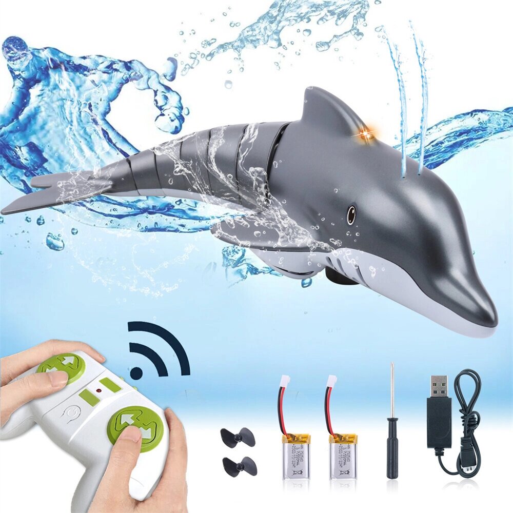 Stunt RC Dolphin 2.4G Whale Spray Water Toys Дистанционный Контролируемый Лодка Корабль Подводная лодка Роботы Рыба Элек - отзывы