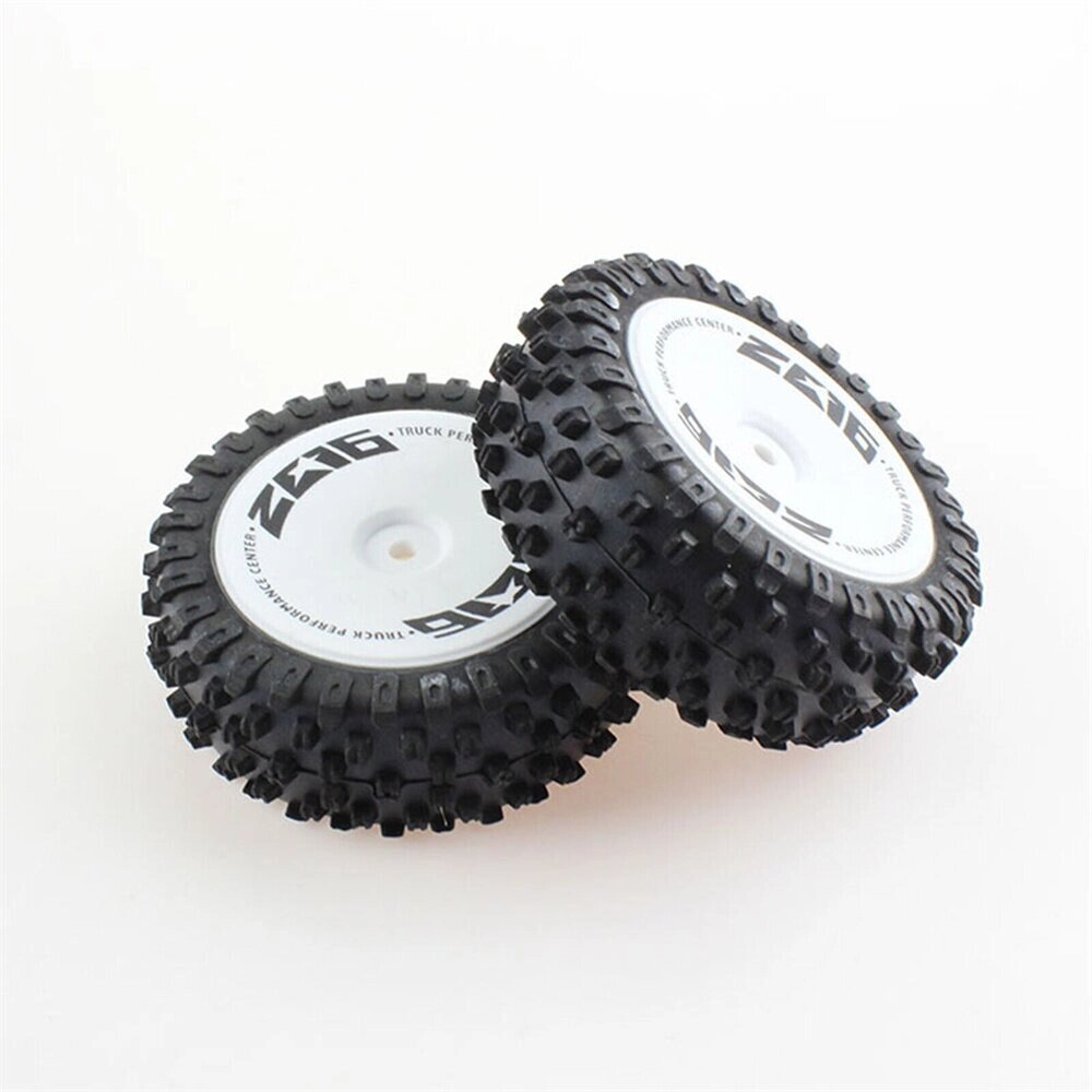 2PCS Wltoys 124007 1/12 RC Car Spare Front Tires Wheels Rims Glued 2485 Vehicles Models Parts Accessories - сравнение