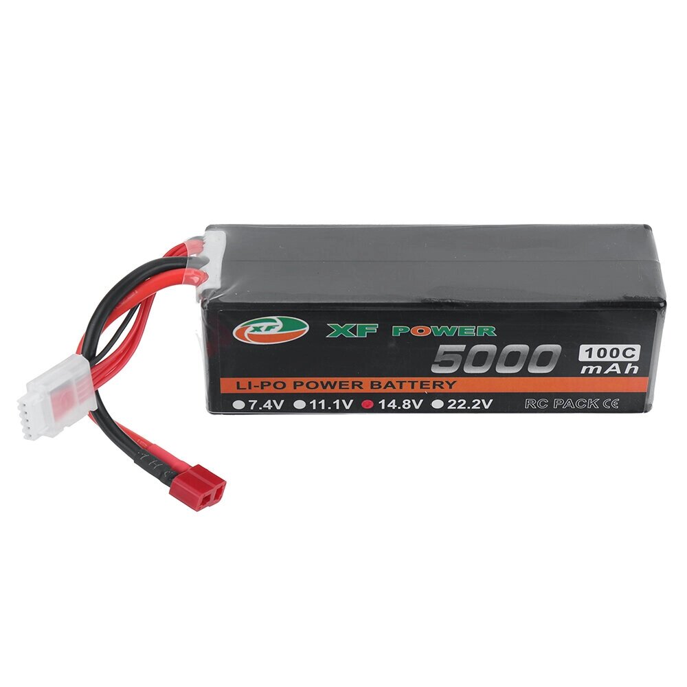 XF POWER 14,8 в 5000 мач 100C 4S lipo батарея разъем T deans для RC дрон - фото