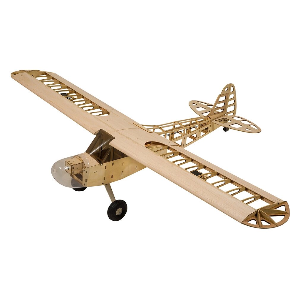 Dancing Wings Hobby S08 Piper J3 Cub 1180 мм Размах крыльев из пробкового дерева RC Самолет KIT / KIT + Power Combo - распродажа