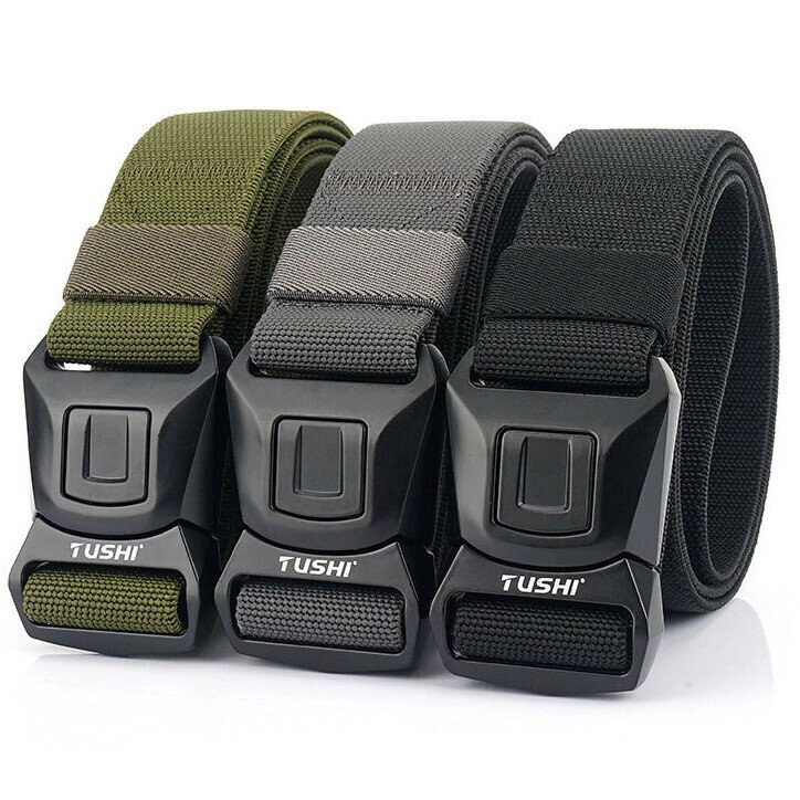 TUSHI 2023 Tactical Belt 125cm*3.8cm Nylon Polyester Waistband Metal Quick Release Buckle Men Tactical Girdle - преимущества