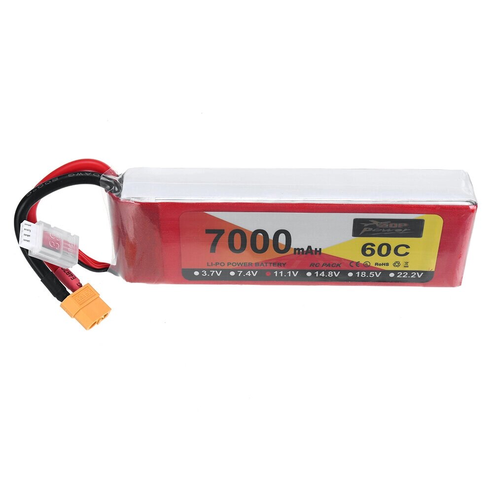 ZOP power 11.1V 7000mah 60C 3S lipo батарея разъем XT60 для RC дрон - преимущества