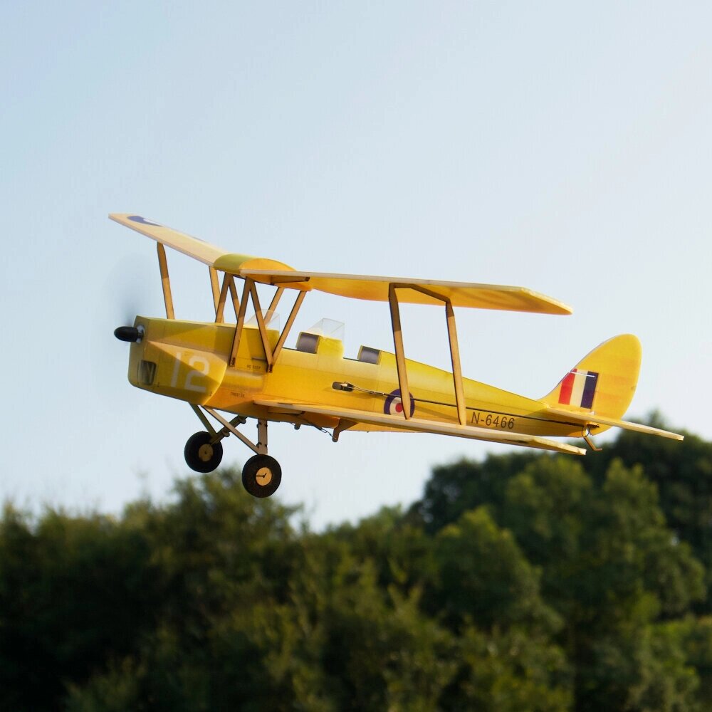 Minimum. RC Tigermoth DH-82A Micro Шкала 360 мм Размах крыльев KT Foam RC Самолет Биплан KIT + Мотор - обзор