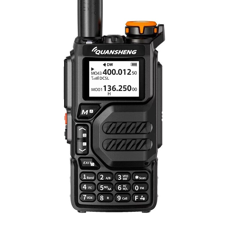 QUANSHENG UV-K5 5W High-power Walkie Talkie 50-600MHz Air Стандарты NOAA DTMF Scrambler LED Фонарик Портативный многодиа - характеристики