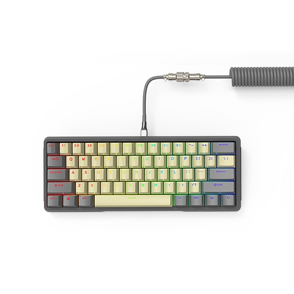 Coolkiller CK181-mini DIY 61 Key Gaming Механический Клавиатура С возможностью «горячей» замены OEM RGB Lighting Effect - отзывы