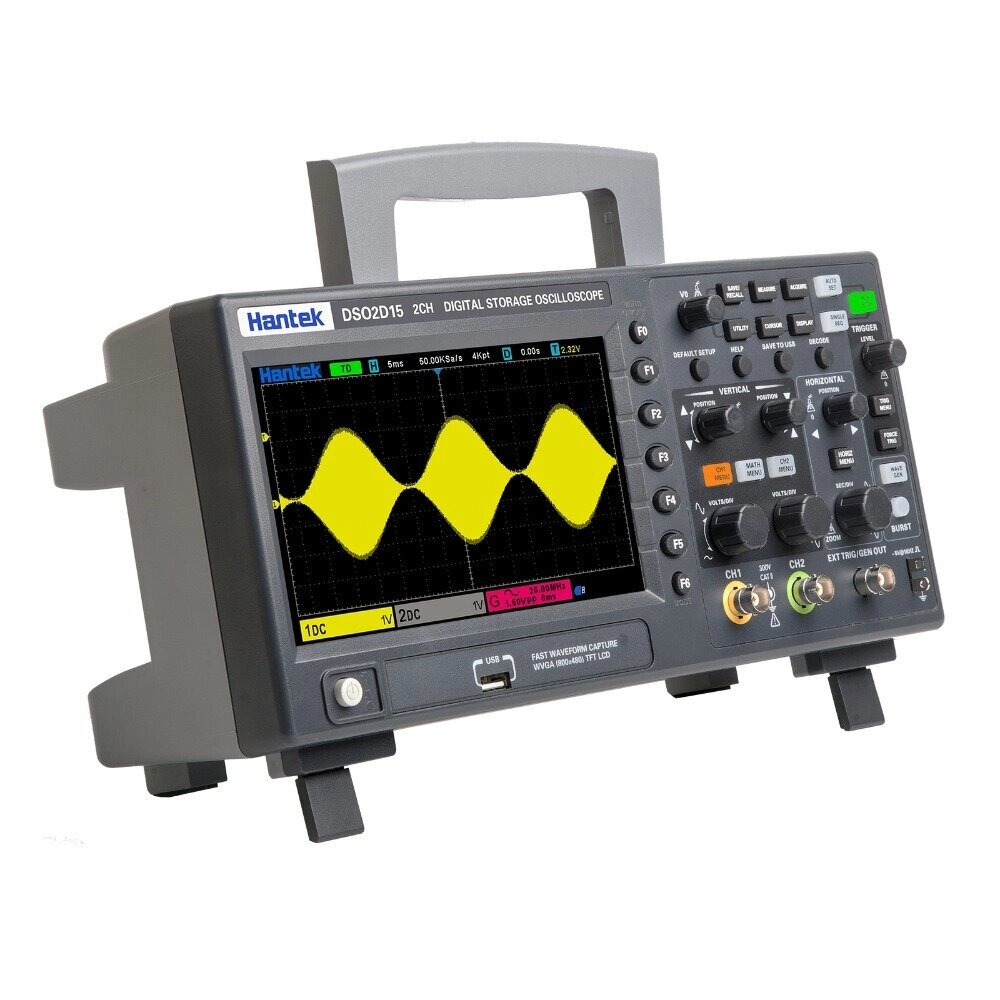 Hantek DSO2D15 Dual-Канал + AFG Digital Storage Oscilloscope 150MHz 1GSa/s Signal Generator Oscilloscope 2 In 1 - гарантия