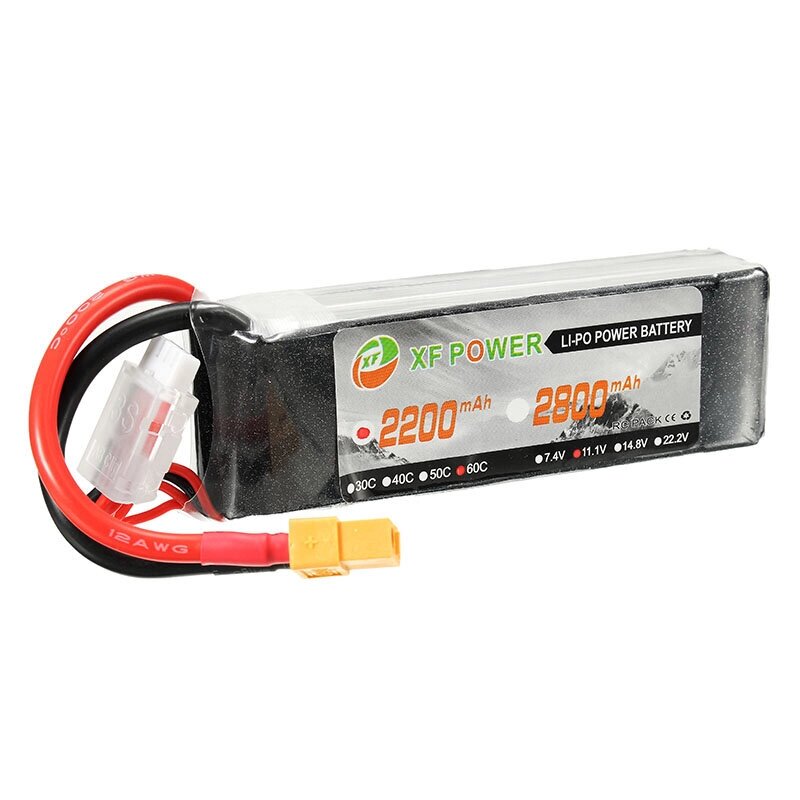 XF Power 11.1V 2200mAh 60C 3S Lipo Батарея XT60 штекер - акции