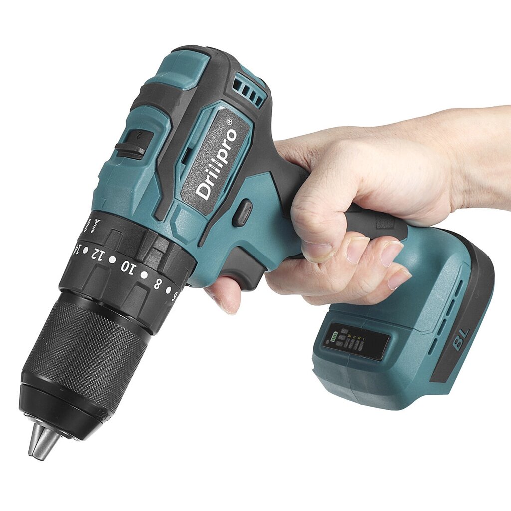 Drillpro 10mm/13mm Cordless Brushless Impact Drill Driver Rechargable Electric Screwdriver Driver Fit Makita - преимущества