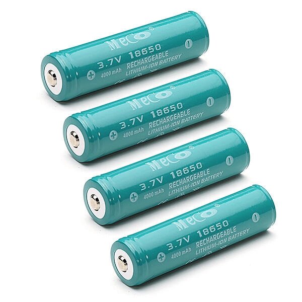 4шт Меко 3.7 4000mAh аккумуляторный защищеный 18650 литий-ионный аккумулятор батарея - наличие