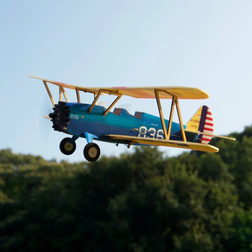 Minimum. RC PT-17 Stearman Micro Шкала 360 мм Размах крыльев KT Foam RC Самолет-биплан комплект + двигатель - преимущества