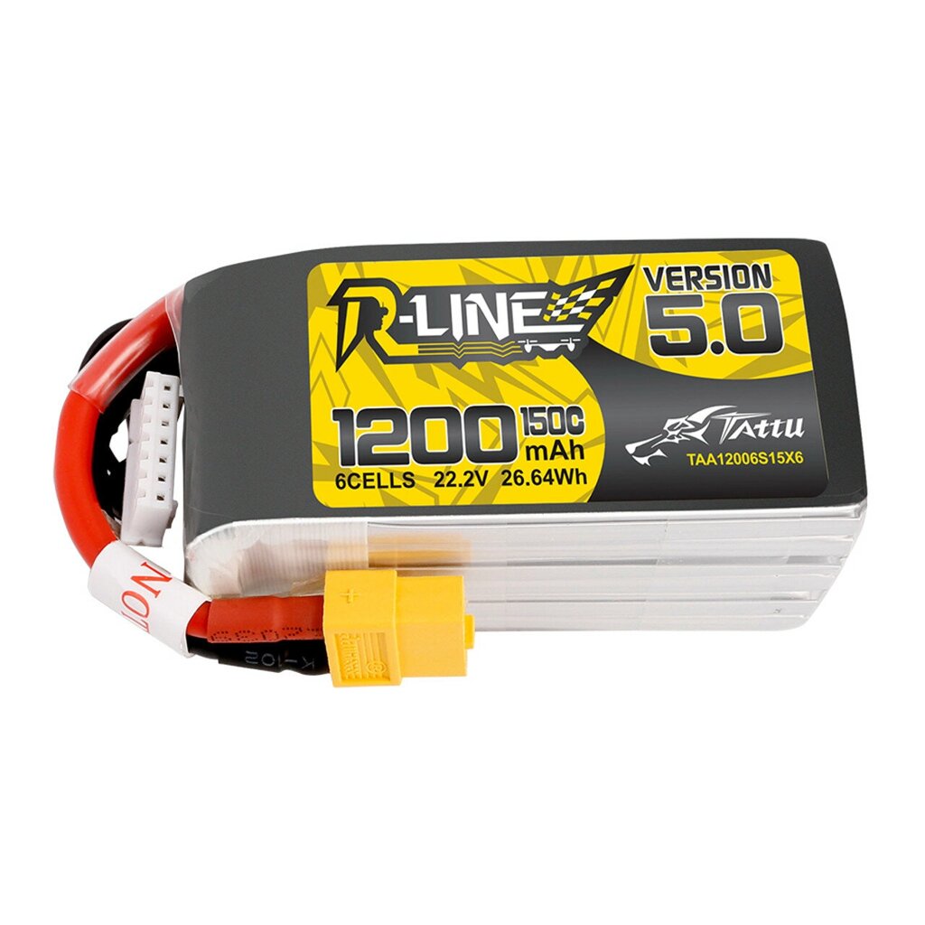 TATTU R-line версия 5.0 22,2 в 1200 мач 150C 6S lipo батарея разъем XT60 для RC дрон - отзывы