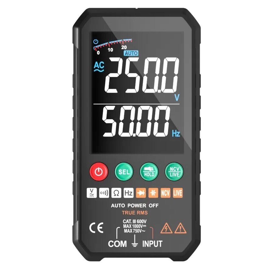 FUYI Professional 6000 Counts Digital Мультиметр 1000V AC DC Измеритель напряжения Ом Гц NCV Live  мк. Ф Duty Multimetro - распродажа