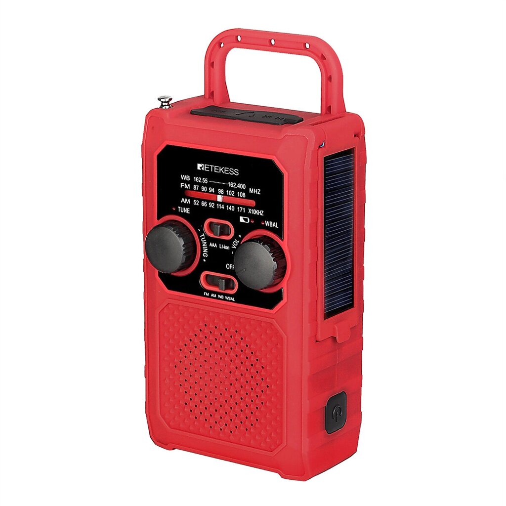 Retekes TR201 Portable Радио FM AM SOS Emergency Радио LED Рукоятка освещения Солнечная Радио Приемник Для Кемпинг На от - Андижан