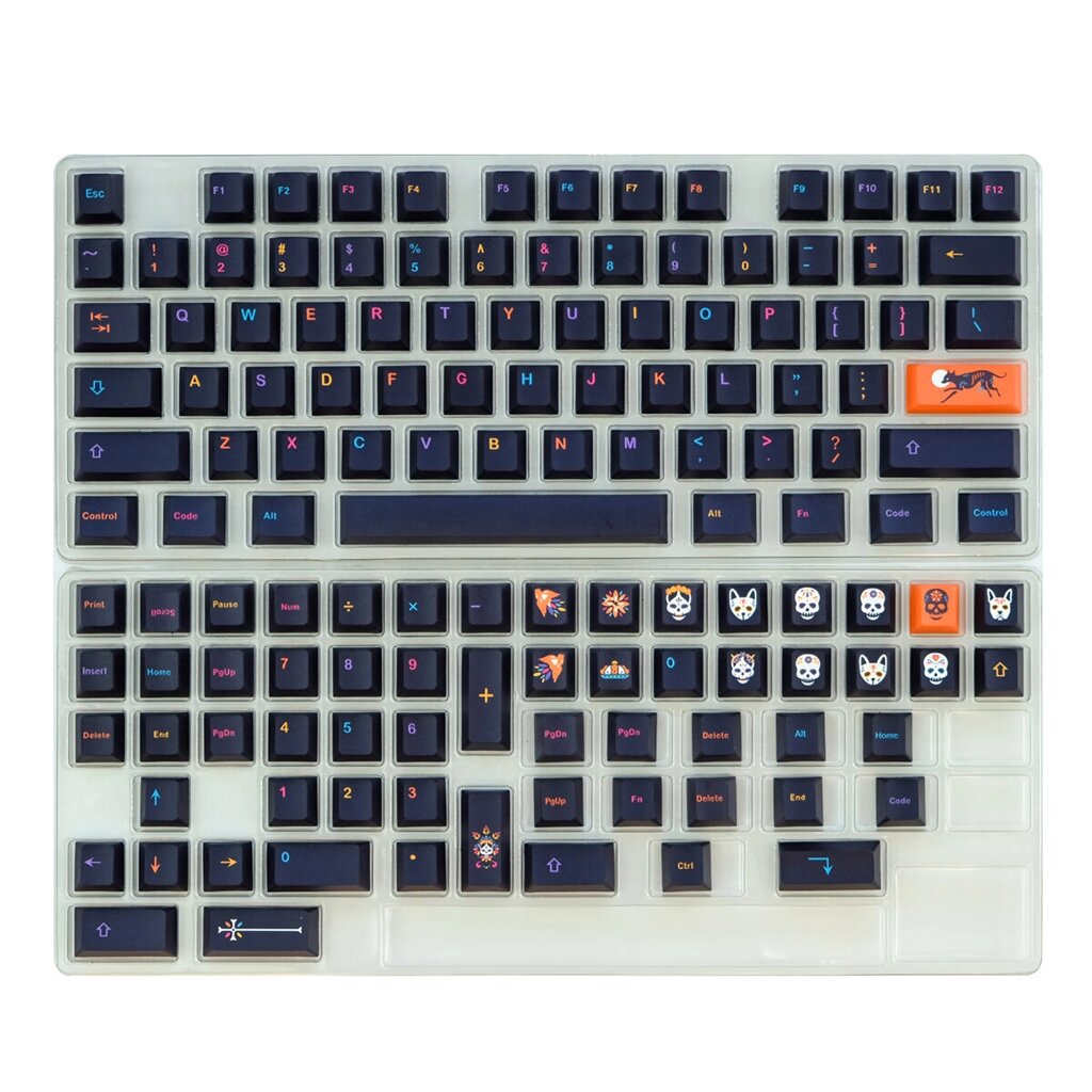 131 Keys Underworlds PBT Keycap Set Cherry Profile Пятисторонняя сублимация Custom Keycaps для клавиатур Механический - розница