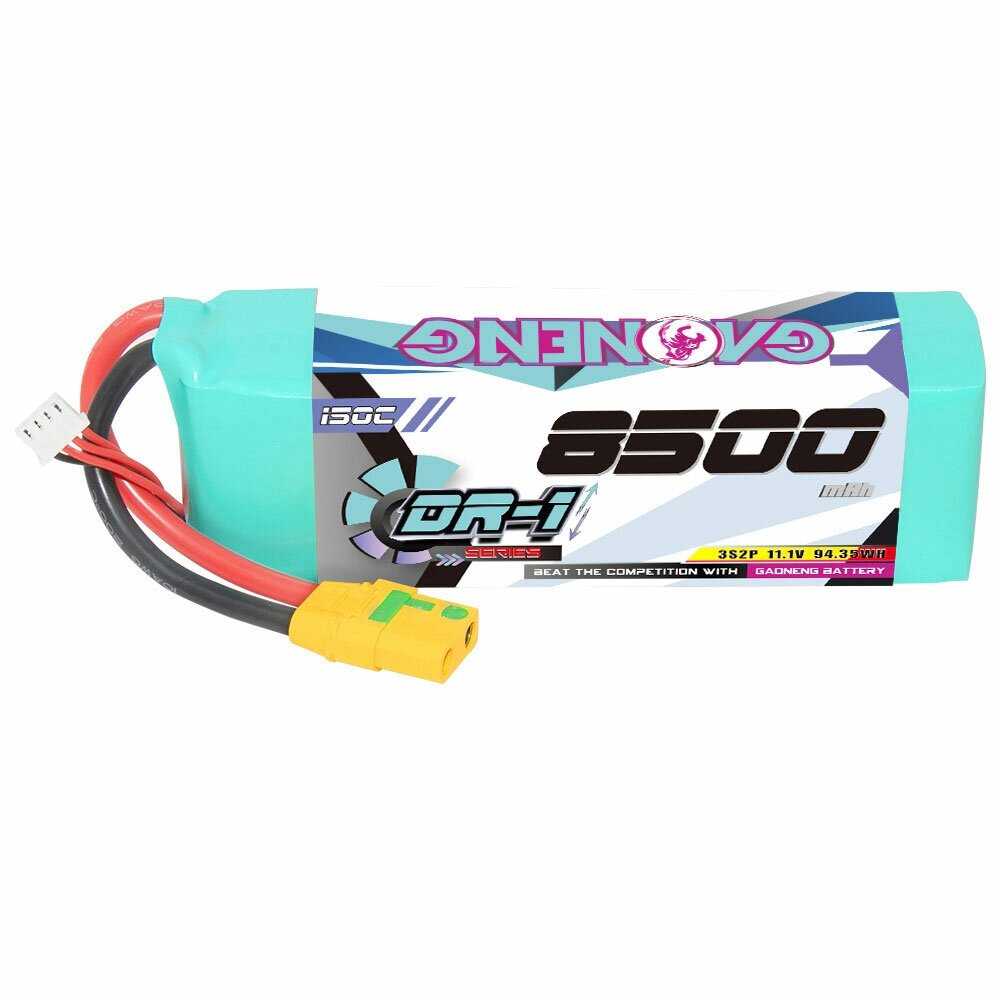 Gaoneng 11,1 В 8500 мАч 150C 3S LiPo Батарея XT90-s/T Plug для 1/8 RC автомобилей - Узбекистан