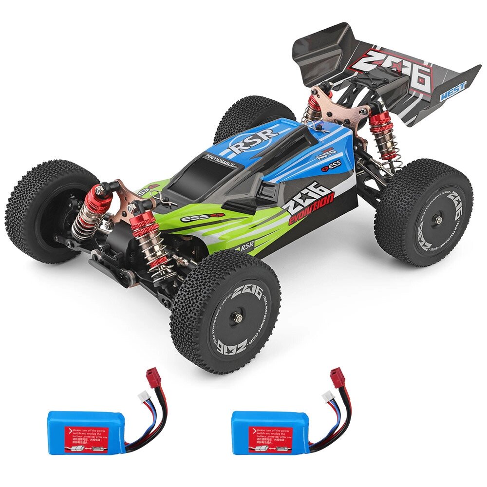 Wltoys 144001 1/14 2,4G 4WD High Speed Racing RC Авто Модели автомобилей 60 км / ч 7,4 В 1500 мАч Два или три Батарея - сравнение